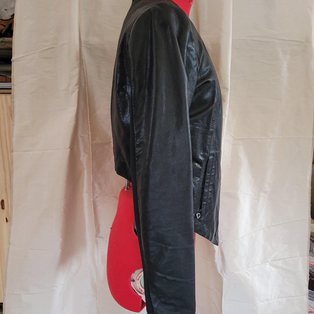 Rudsak short black leather jacket size small - Picture 7 of 7